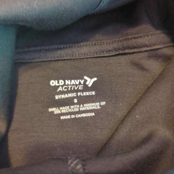 Old Navy Active Dynamic Fleece Hoodie Sweatshirt Womens Small Black Cropped - Picture 5 of 8